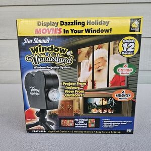 Star Shower Window Wonderland Holiday Projector Christmas Halloween 12 Movies